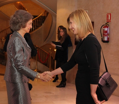 Dominika Berger with former Spanish Queen