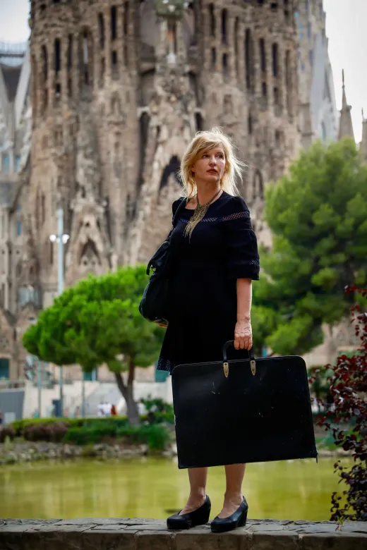 Dominika Berger przed Sagradą Famílią